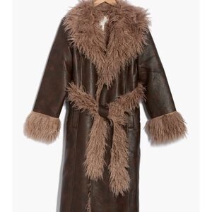 Avec Les Filles Chocolate Teddy Jacket with Faux Fur, Penny Lane